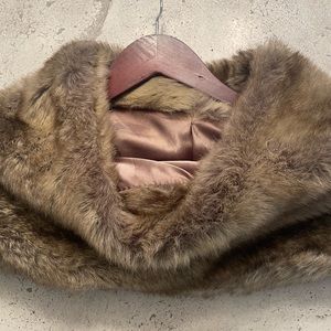 Danier leather rabbit fur scarf